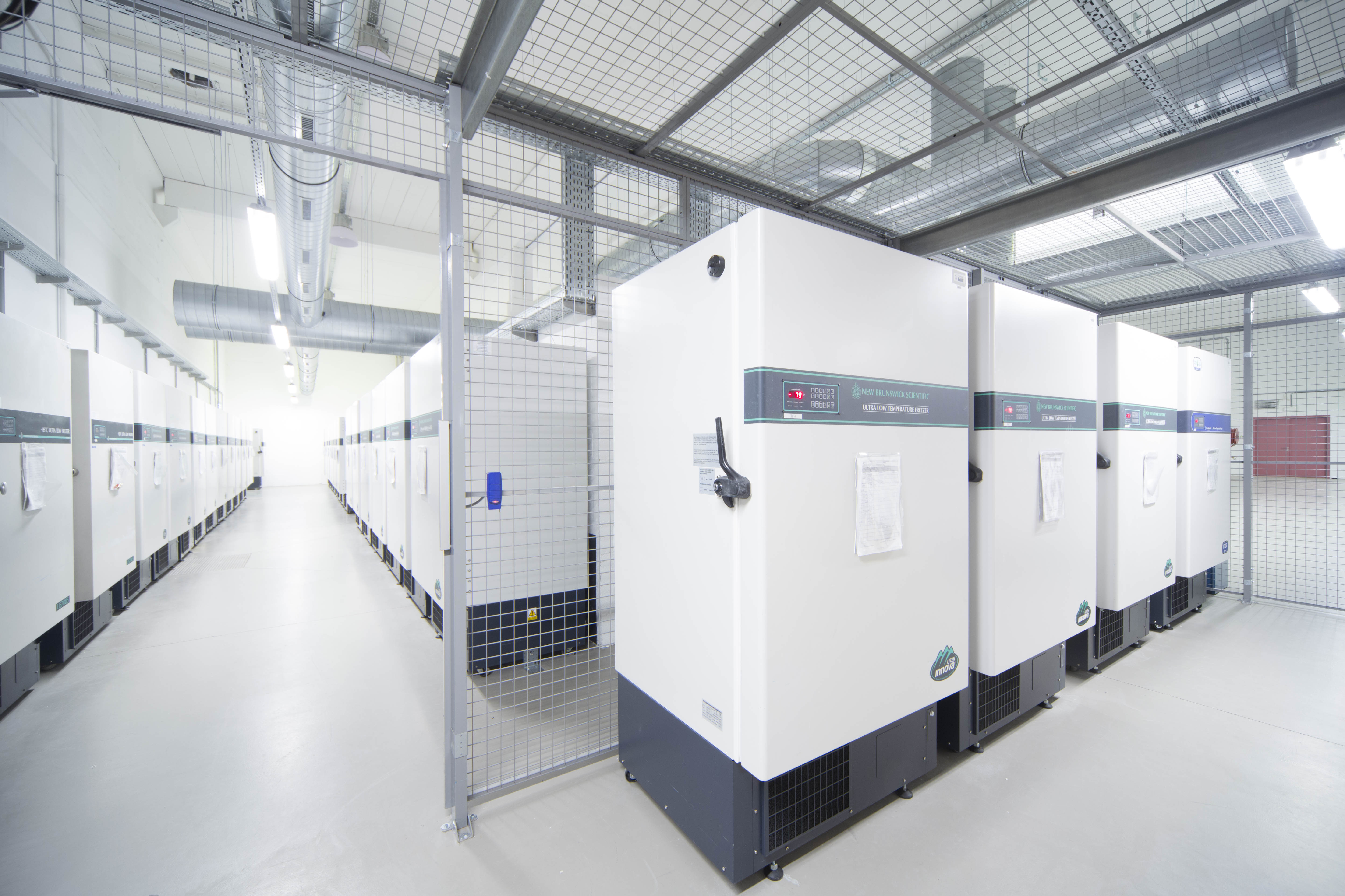 freezers in a biorepository